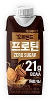 오트몬드 프로틴 커피셰이크 종이팩. ZERO SUGAR, 단백질 21g